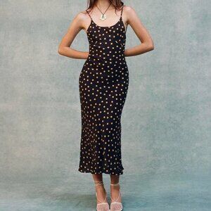 Realisation Par The Iggy Yellow Polka Dot Maxi Dress XXS